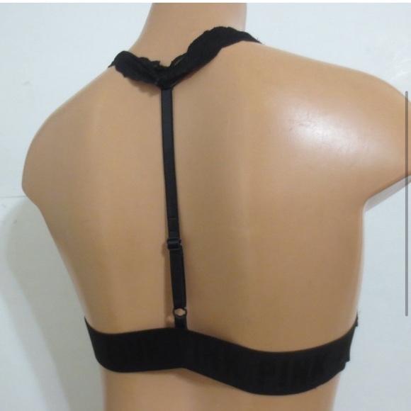 Pink Victoria’s Secret’s L Black Lace Bralette - Picture 2 of 2